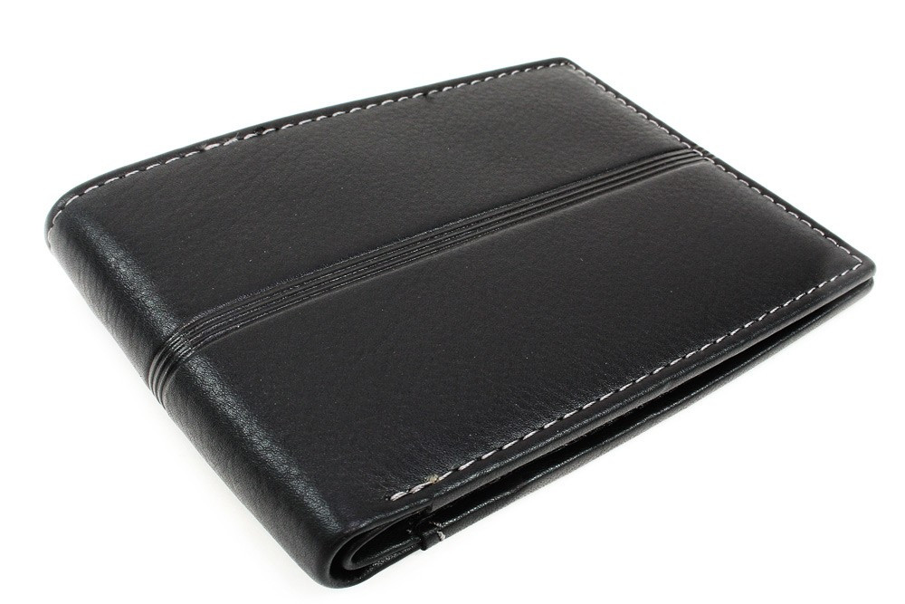 Černá kožená pánská peněženka Solveig