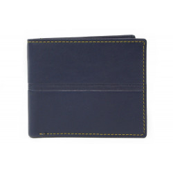 Tmavě modrá kožená pánská peněženka Solveig