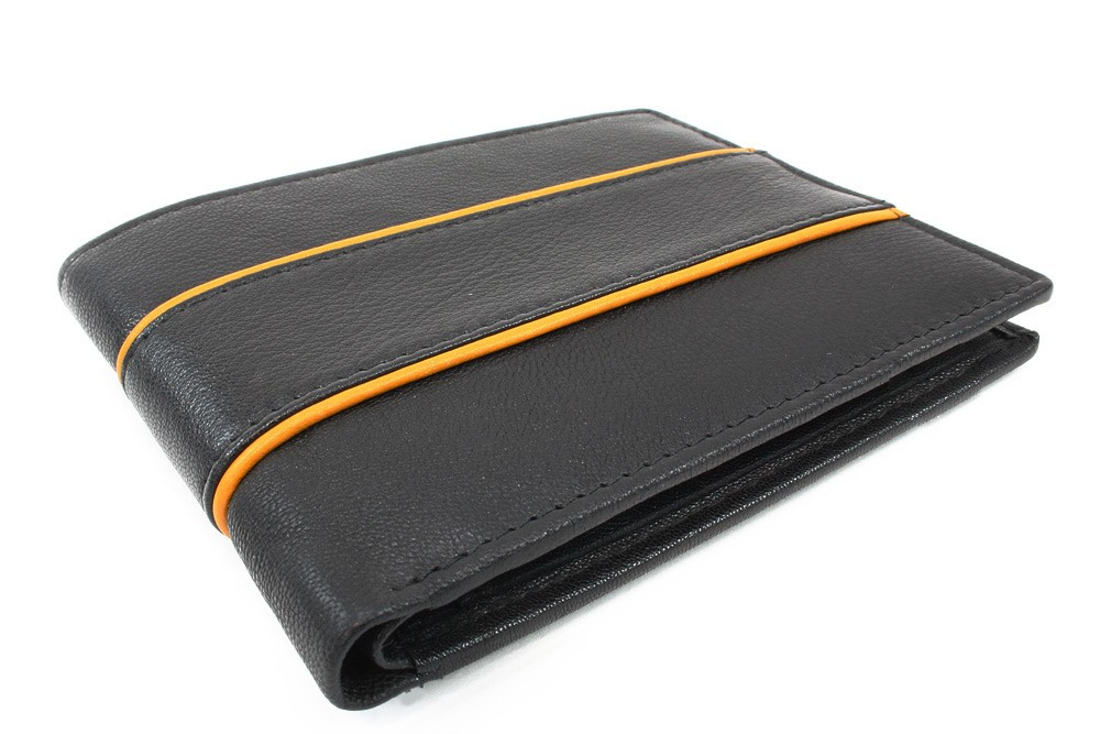 Černožlutá kožená peněženka - dokladovka Solbritt