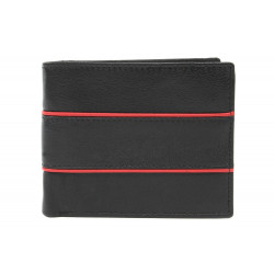 Černočervená kožená peněženka - dokladovka Solbritt