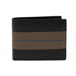 Hnědočerná kožená pánská peněženka Eskil