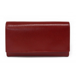 Tmavě červená dámská kožená klopnová peněženka Ingemar
