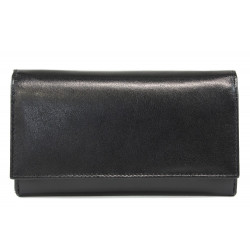 Černá dámská kožená klopnová peněženka Ingemar