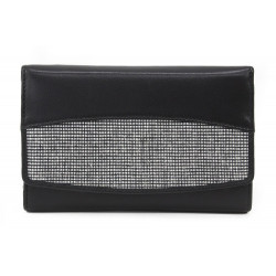 Černobílá dámská kožená rámová peněženka Khloen