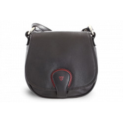 Černá dámská kožená klopnová kabelka Blaize