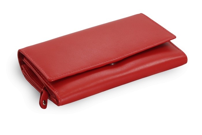 Červená dámská kožená psaníčková peněženka Imogen