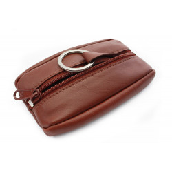 Hnědá kožená klíčenka Lana