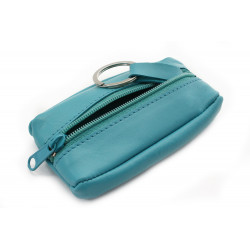 Tyrkysová kožená klíčenka Lana