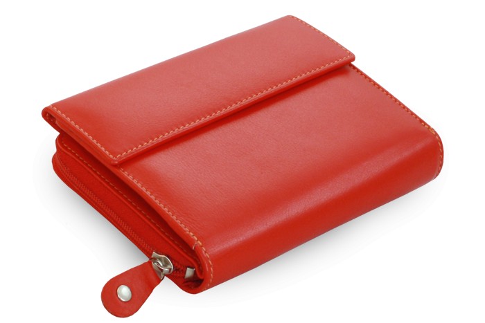 Červená dámská kožená peněženka Sawyer
