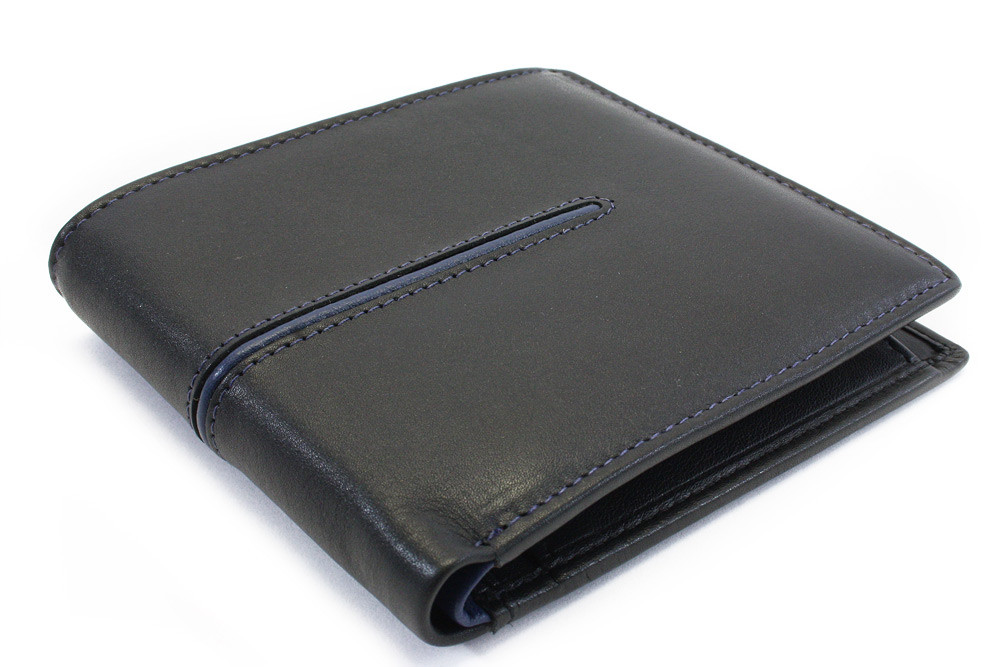 Černomodrá pánská kožená peněženka Germund
