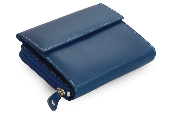 Modrá dámská kožená peněženka Sawyer
