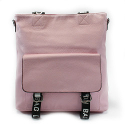 Světle růžová velká dámská zipová taška Aamu