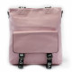 Světle růžová velká dámská zipová taška Aamu