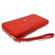 Červená zipová dlouhá dámská peněženka Kauko