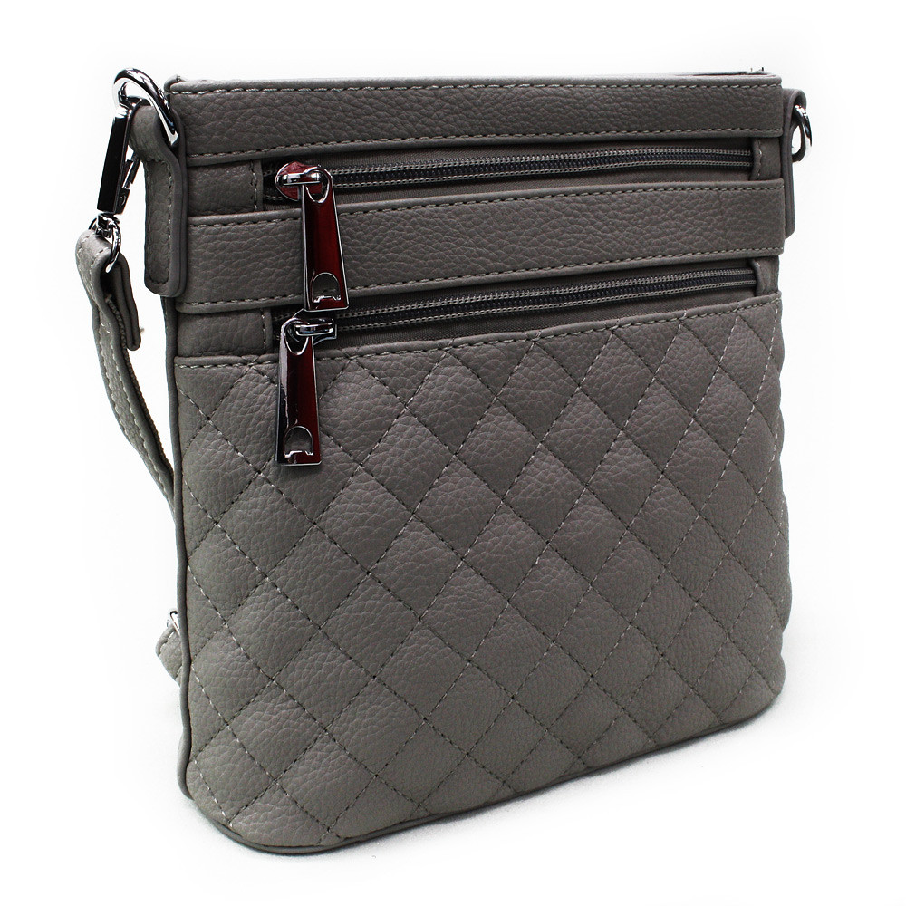 Tmavě šedá malá crossbody dámská kabelka Cordelia