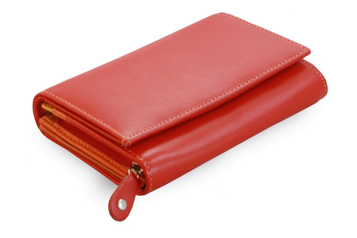 Červená dámská kožená peněženka Chloen