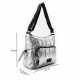 Stříbrná prošívaná dámská zipová crossbody kabelka Avra