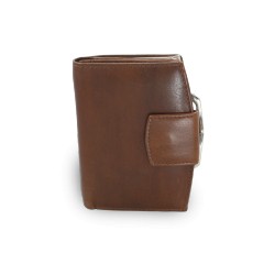 Tmavě hnědá dámská kožená rámová peněženka Norah