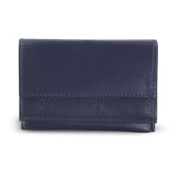 Tmavě modrá kožená mini peněženka Athena