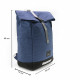 Modrý prostorný městský batoh Benedict