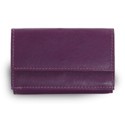 Fialová kožená mini peněženka Athena