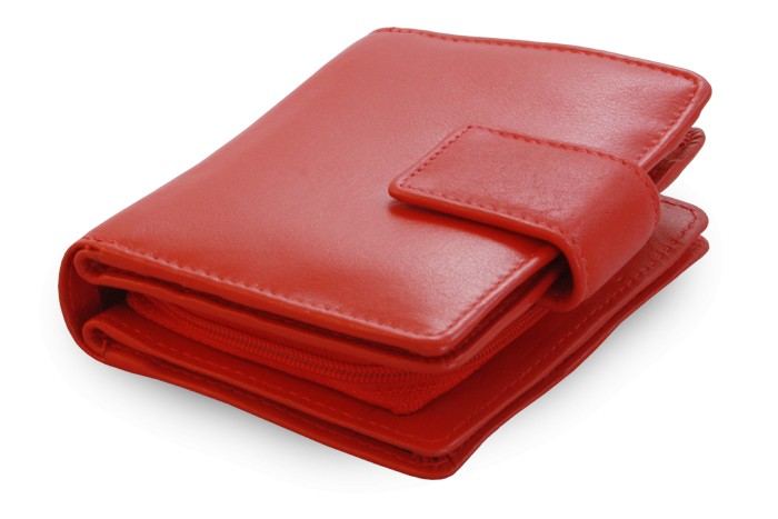 Červená dámská kožená peněženka Makenzie