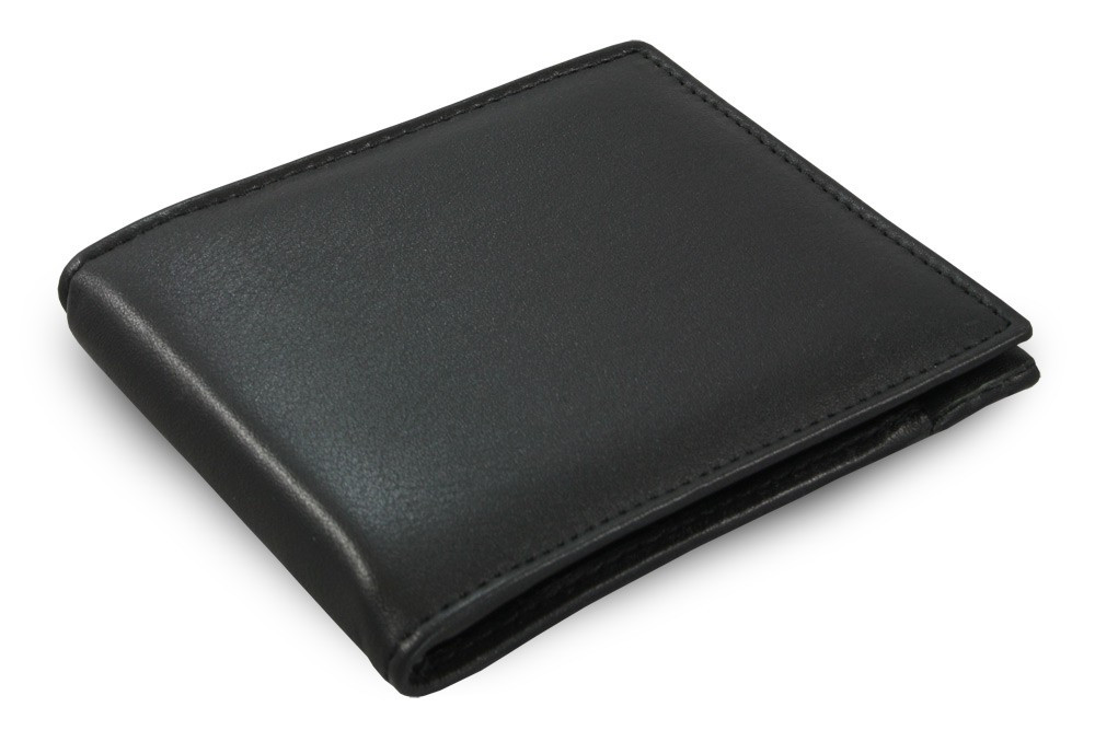 Černá pánská kožená peněženka bez kapsy na mince Chasen