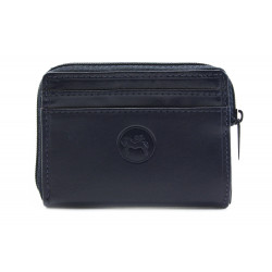 Tmavě modrá pánská menší peněženka s kroužkem na klíče Karpos