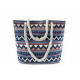 Modrá textilní dámská plážová taška Efima