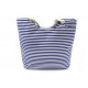Modrobílá textilní dámská plážová taška Magdalini