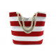 Červená textilní dámská plážová taška Sifi