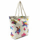 Barevná textilní dámská plážová taška se vzorem Nona
