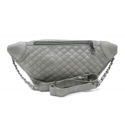 Stříbrnošedá dámská trendy kabelka ledvinka Celesse