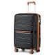Černohnědý velký cestovní kvalitní kufr Straton