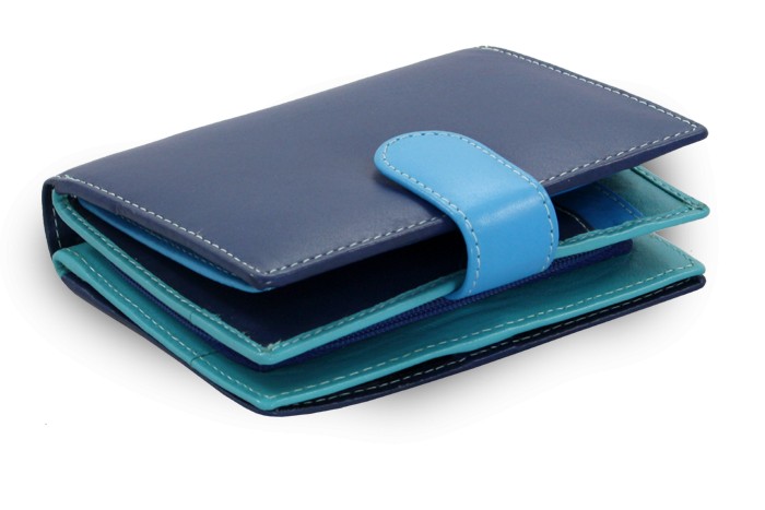 Odstínově modrá dámská kožená peněženka Kendall