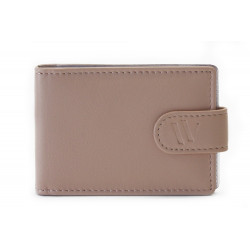 Béžová dámská kožená dokladovka se zápinkou Sotiris