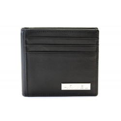 Černá pánská kožená dokladovka Justianos