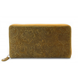 Žlutá velká zipová dámská peněženka Aristea