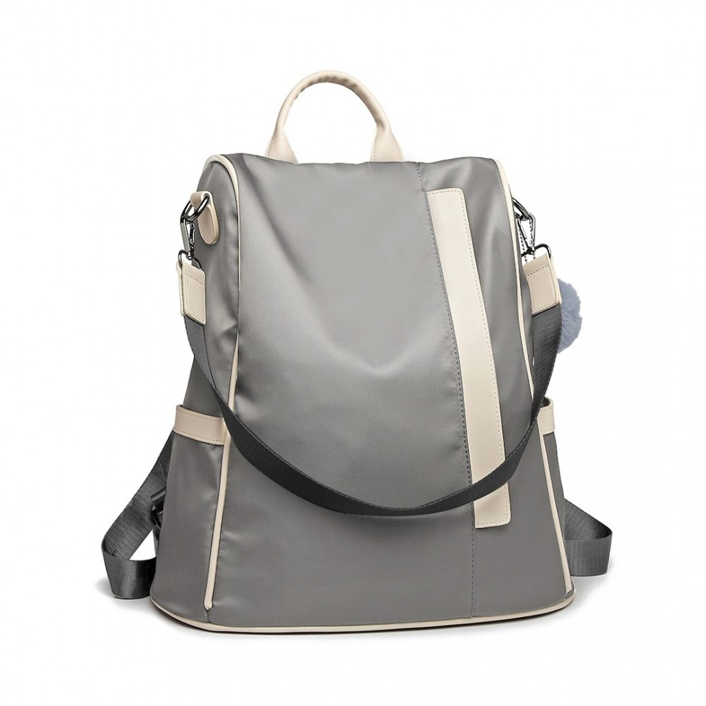 Světle šedý originální moderní batoh/kabelka Bradyn