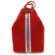 Červený moderní zipový dámský batoh Kilie