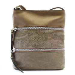 Béžová zipová dámská kabelka Areti
