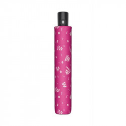 Růžový skládací odlehčený plně automatický dámský deštník Glykerios