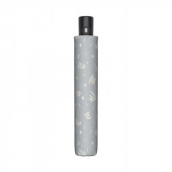 Světle šedý skládací odlehčený plně automatický dámský deštník Glykerios