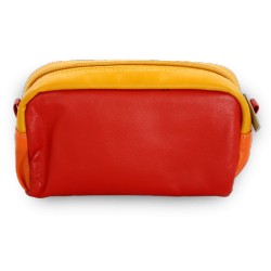 Multičervená dámská kožená etue Nevaeh