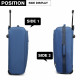 Modrý cestovní látkový kufr / kabela Ancu