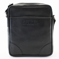 Menší černý kožený pánský crossbag Eivor