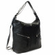 Černá dámská kabelka s kombinací batohu Reima