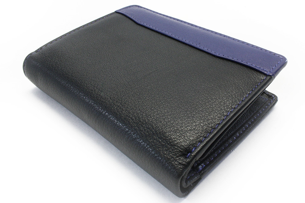 Černomodrá pánská kožená peněženka Taisto