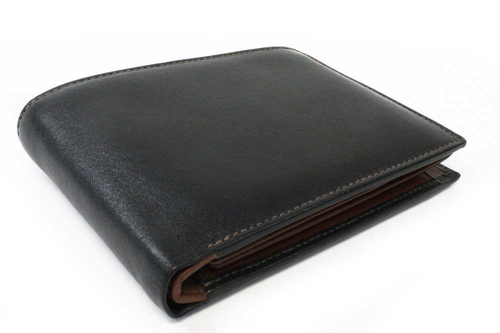Černobéžová pánská kožená peněženka s vnitřní zápinkou Malachi