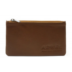 Tmavě hnědá kožená etue Kaylee